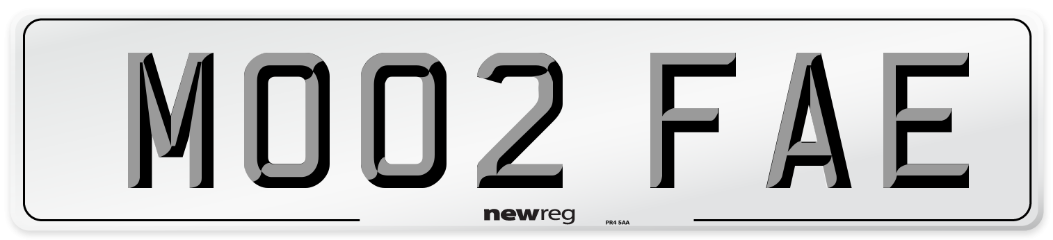 MO02 FAE Number Plate from New Reg